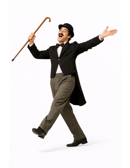 Fato de Charlot Tamanho L | Fantasias para Adultos O Rei do Carnaval